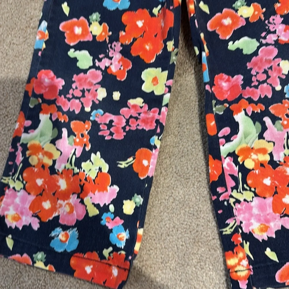Ralph Lauren Multicolor Floral Denim Pants